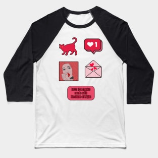 Valentines day sticker pack Baseball T-Shirt